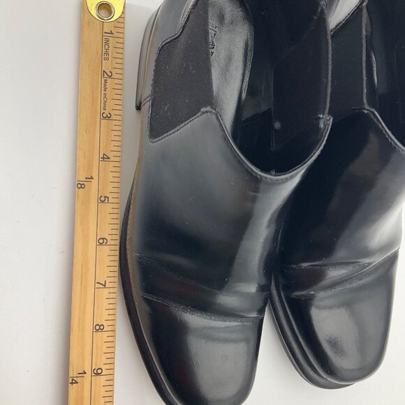 Cole Haan Womens Sz 7B Black Leather Chunky Chelsea Boots Slip-On Shoes Brazil - Picture 12 of 13